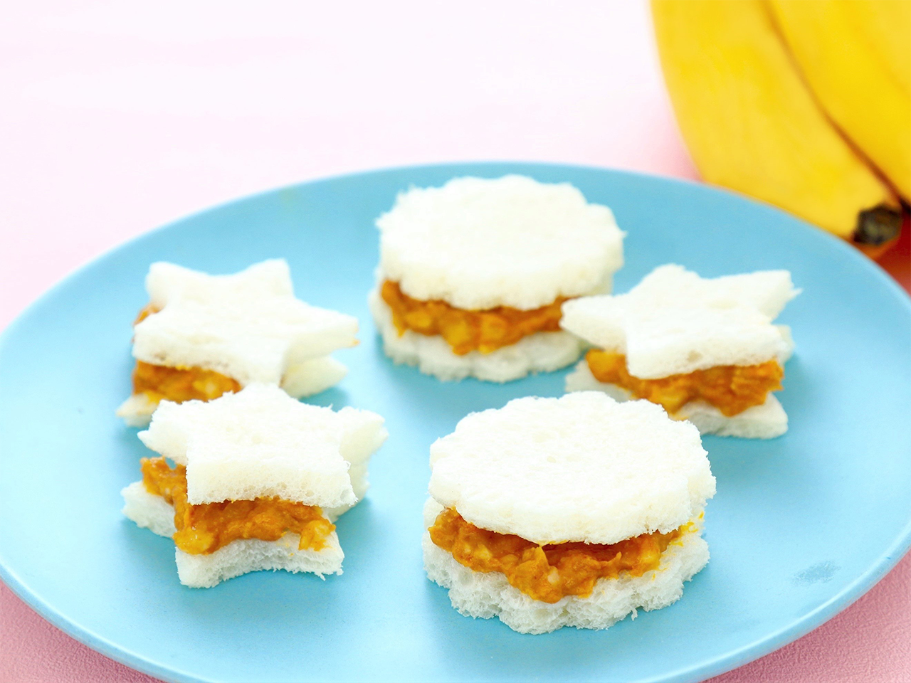【17】バナナきなこサンドイッチ（離乳食後期）